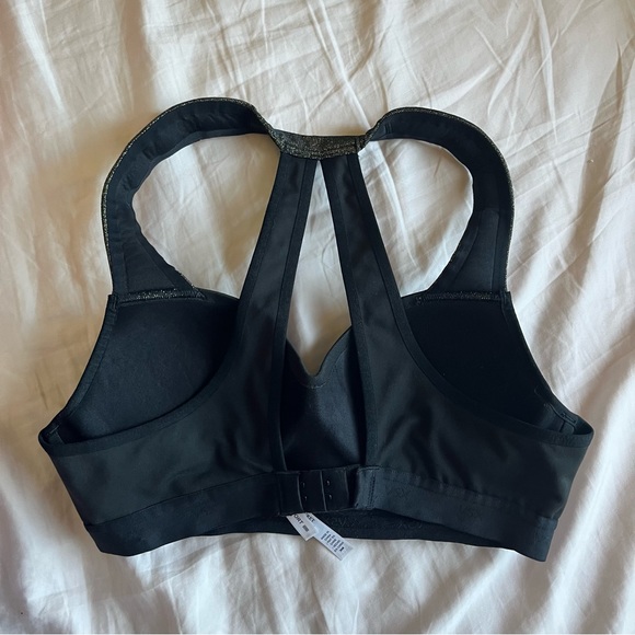 Victoria’s Secret VSX Women’s Black and Gold Shimmer Sports Bra - Picture 3 of 4